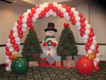 Candy Cane Arch with Giant Ornaments